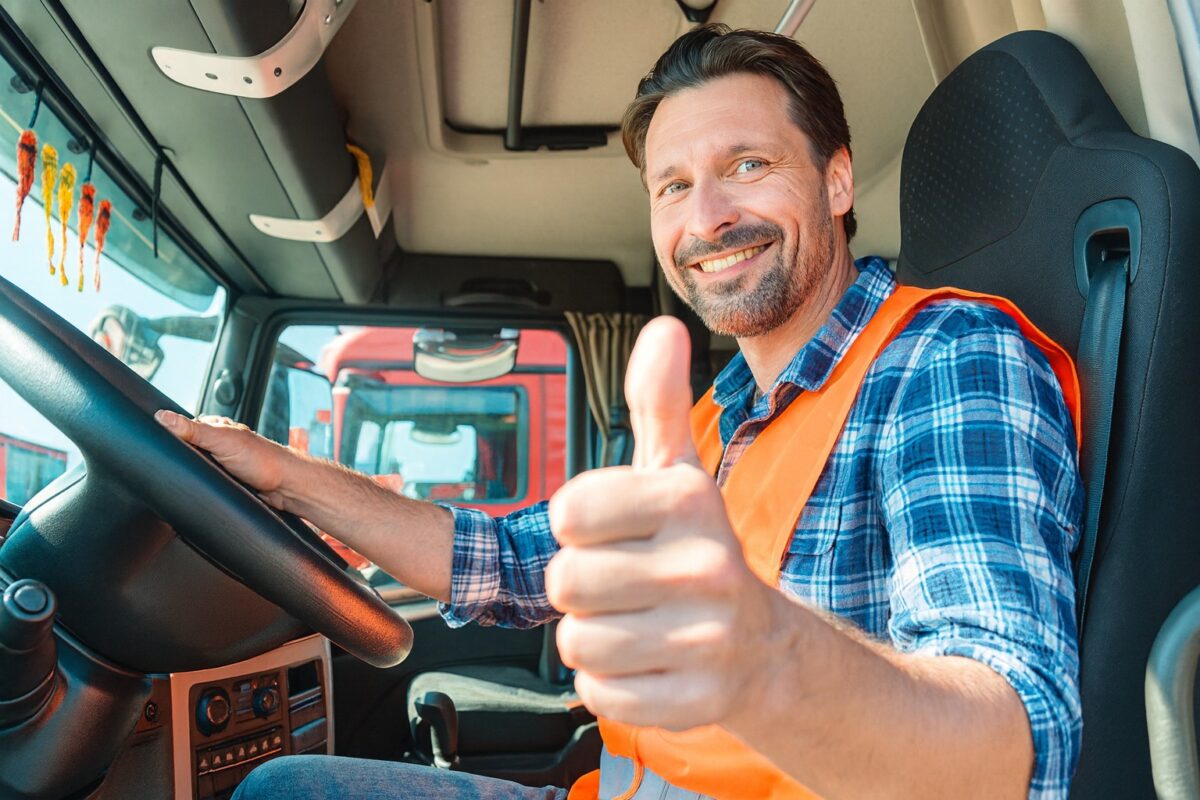 happy driver
