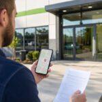 Employee using a map to find a drug testing center for a non-DOT workplace screening